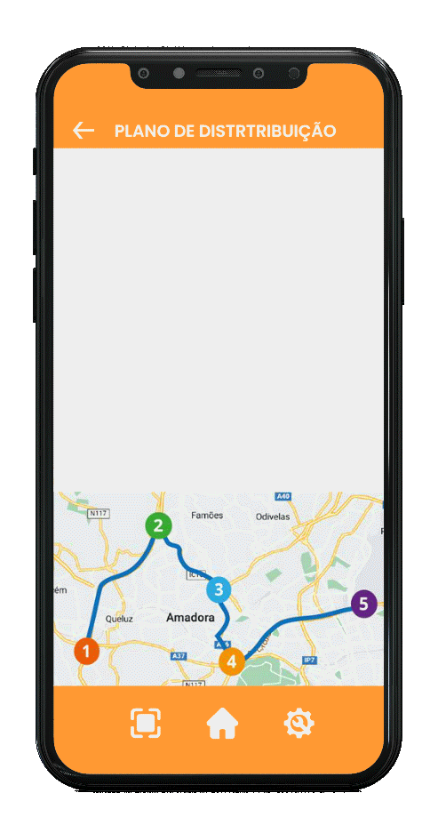 Aplicação mobile entregas estafeta motorista